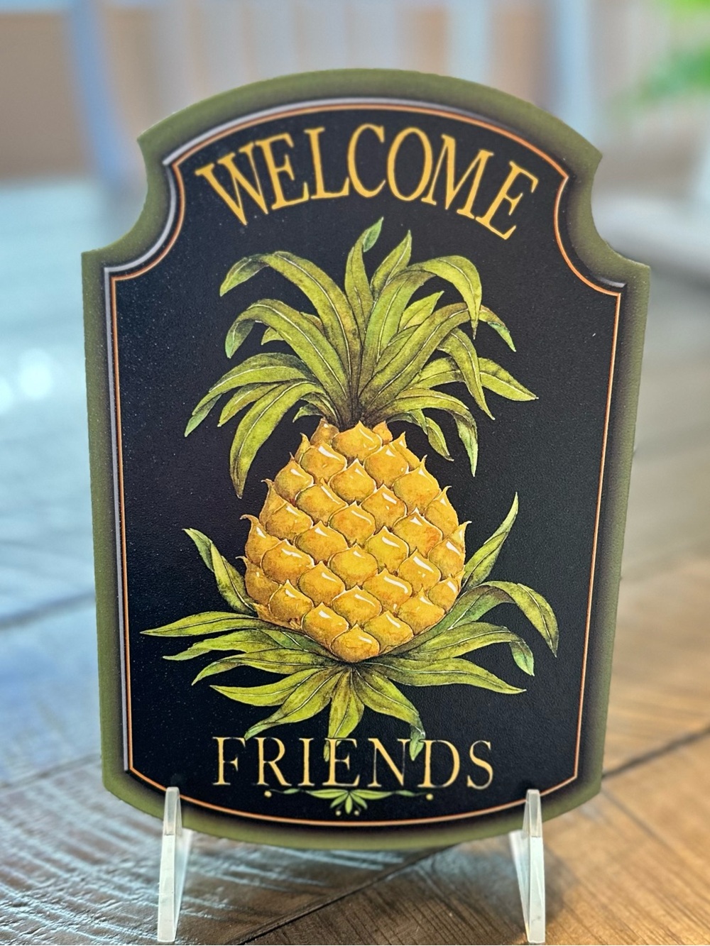 Brandywine Woodcrafts Inc. Welcome Friends Pineapple Colonial Williamsburg Sign